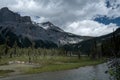 The vast nature of Canadian Rockies at Emerald lake Royalty Free Stock Photo