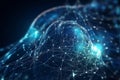 A vast neural network, conceptual abstract illustration. Generative AI