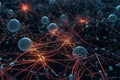 A vast neural network, conceptual abstract illustration. Generative AI