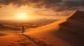 Vast Open Desert Sunrise Nomadic Resilience