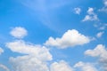The vast sky and the white clouds float in the sky. Royalty Free Stock Photo
