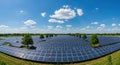 Vast Solar Panel Field Under Blue Sky Royalty Free Stock Photo