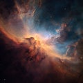 Vast stellar nebula with swirling gas and bright stars Royalty Free Stock Photo