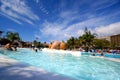 Vast tropical beach hotel pool