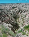 Vast view of Badlands, South Dakota, USA in summer. Royalty Free Stock Photo