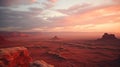 Vast Visions: A Breathtaking Desert Sunset Over Utah\'s Red Sands Royalty Free Stock Photo