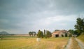 Vast wheat fields and farms in the plains of Vic Royalty Free Stock Photo