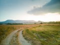 Vast wheat fields in the plains of Vic landscape Royalty Free Stock Photo