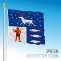 Vasterbotten county regional flag, Sweden