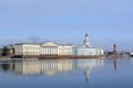 Vasylevski island panorama in winter