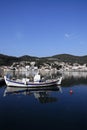 Vathi Harbor at Ithaki Island Royalty Free Stock Photo