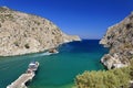 Vathy fjord on Kalymnos Island Royalty Free Stock Photo