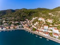 Vathy Ithaca Greece birds aerial view Ithaka or Ithaki Royalty Free Stock Photo