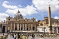 Vatican - August 24, 2018: St. Peter`s Square or Piazza San Pietro