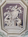 Vatican Ceiling, Bas Relief Biblical Scene Royalty Free Stock Photo