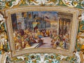 Vatican Ceiling, Colourful Frescos, Biblical Scene