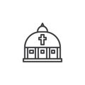 Vatican church outline icon
