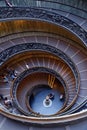 VATICAN City 18 April 2015: Spiral stairs of the Vatican Museums in Vatican, Rome, Italy Royalty Free Stock Photo