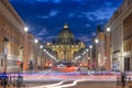 Vatican City and St. Peter\'s at Dusk Royalty Free Stock Photo