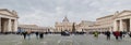 Street atmosphere in San Pietro Square in Vatican City, Vatican Royalty Free Stock Photo