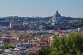 Vatican city with the dome of St. Peter`s basilica Royalty Free Stock Photo