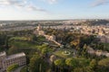 Vatican city gandens aerial view, Rome Royalty Free Stock Photo