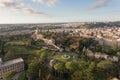 Vatican city gandens aerial view, Rome Royalty Free Stock Photo