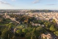 Vatican city gandens aerial view, Rome Royalty Free Stock Photo