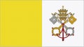 Vatican City Holy See embroidery flag. Emblem stitched fabric. Embroidered coat of arms. Country symbol textile background Royalty Free Stock Photo