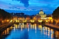 Vatican City with illuminated reflections, Rome, Italy Royalty Free Stock Photo
