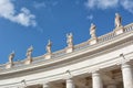 Statues of Jesus and Apostles along with John the Baptist jn background of a blue sky Royalty Free Stock Photo