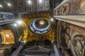 Vatican City, Italy - 10 04 2018: Inside the St Peter`s Basilica or San Pietro in Vatican City, Rome, Italy. Wide angle view of Royalty Free Stock Photo