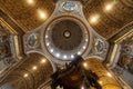 Vatican City, Italy - 10 04 2018: Inside the St Peter`s Basilica or San Pietro in Vatican City, Rome, Italy. Wide angle view of Royalty Free Stock Photo