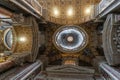 Vatican City, Italy - 10 04 2018: Inside the St Peter`s Basilica or San Pietro in Vatican City, Rome, Italy. Wide angle view of Royalty Free Stock Photo