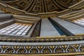 Vatican City, Italy - 23 June 2018: Decoration on the ceiling dome of Saint Peter\'s Basilica at St. Peter\'s Square in Vatican Ci Royalty Free Stock Photo