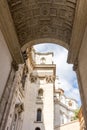 Vatican City, Italy - 23 June 2018: Entrance of the Basilica at St. Peter\'s Square in Vatican City Royalty Free Stock Photo