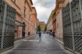 VATICAN CITY, ITALY - JUNE 8, 2018 : A member of the Pontifical Swiss Guard, Vatican. Rome