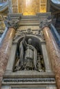 Vatican City, Italy - 23 June 2018: Memorial of Gregori vs inside Saint Peter\'s Basilica at St. Peter\'s Square in Vatican City