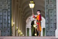 VATICAN CITY, ITALY - MARCH 1, 2014 : A member of the Pontifical Swiss Guard, Vatican.