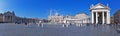 VATICAN CITY, VATICAN, Italy - March 2019: Panorama view of Saint Peter`s the Papal Basilica and Saint Peter`s square San Royalty Free Stock Photo
