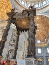 Vatican city, Italy - October 3, 2023: The interior of St. Peter's Basilica. St. Peter's Basilica until recently Royalty Free Stock Photo