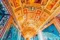 VATICAN-CITY, VATICAN- MAY 09, 2017: Inside the Vatican Museum, one of the largest museums in the world, Vatican.Gallery with Royalty Free Stock Photo