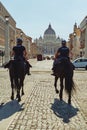 Vatican city with police