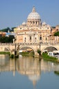 Vatican City from Ponte Umberto I in Rome, Italy Royalty Free Stock Photo