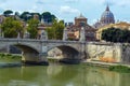 Vatican City from Ponte Umberto I in Rome, Italy Royalty Free Stock Photo