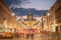 Vatican City on the Road of the Conciliation Leading to St. Peter`s Basilica Royalty Free Stock Photo