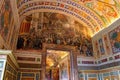 Vatican City, Roma, Italy: 14.4. 2023 - Beautifuly decorated walls and interiors of Vatican musem