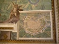 VATICAN CITY, ROME - FEBRUARY 26 2022 - Famous mural geographic maps
