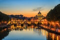 Vatican City, Rome, Italy, Beautiful Vibrant Night image Royalty Free Stock Photo