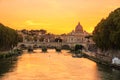 Vatican City, Rome, Italy, Beautiful Vibrant Night image Royalty Free Stock Photo